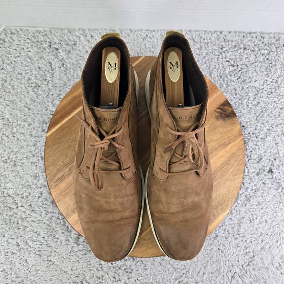 Cole Haan Mens 12M OriginalGrand Brown Leather Casual Lifestyle Chukka Boots main image 5